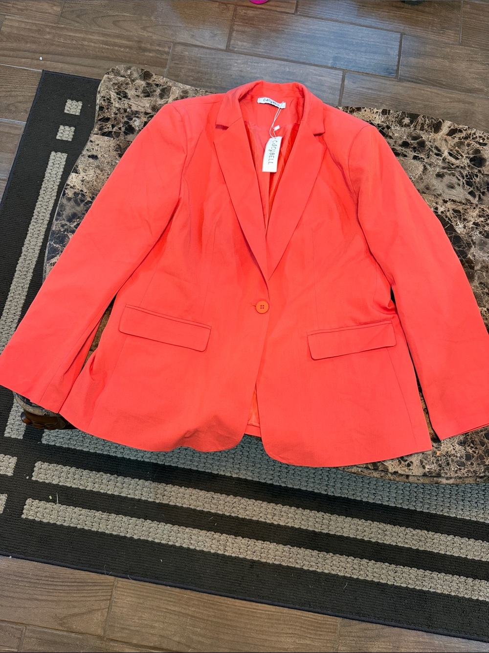 Coral Single-Button Women's Blazer Jacket - Unbranded